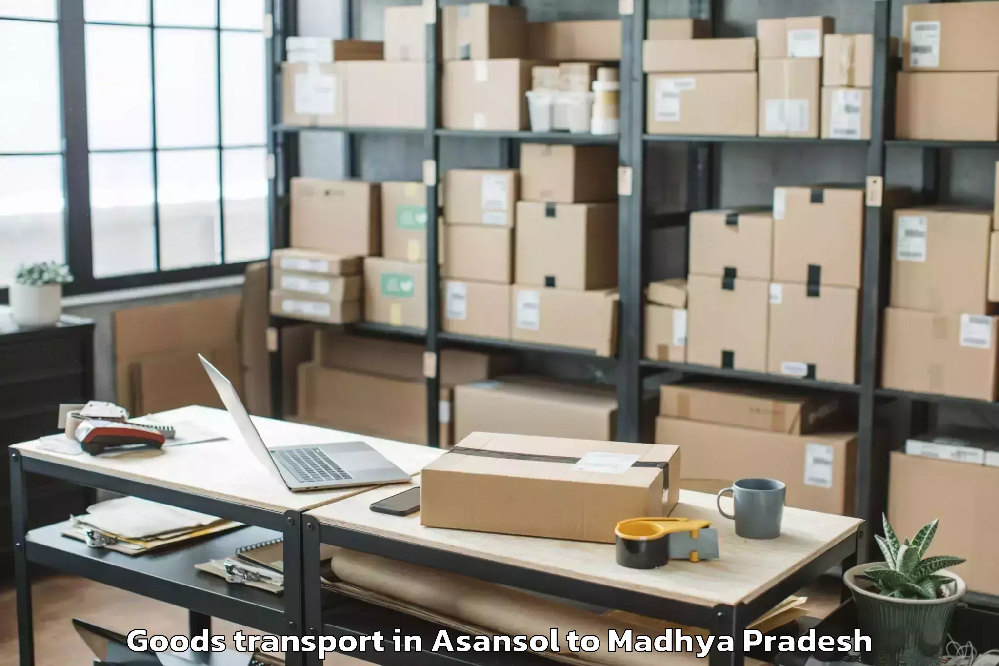 Easy Asansol to Mahidpur Goods Transport Booking